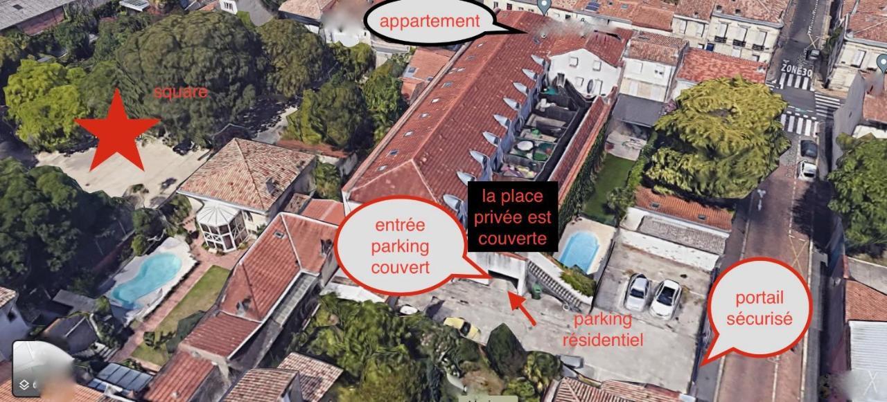 Superbe T3 Duplex Parking Prive Gratuit Sur Place Bordeaux Dış mekan fotoğraf
